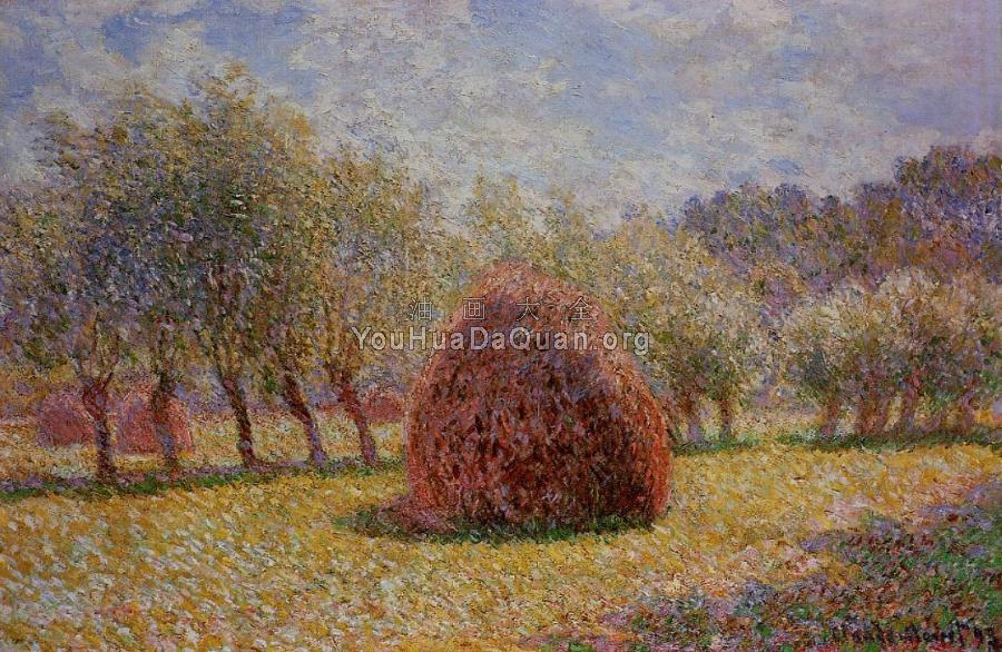 Haystacks at Giverny - 克劳德·莫奈